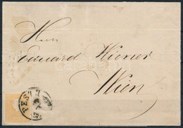 1858 2kr Sötétnarancs, Levélen / Dark Orange, On Cover 'PESTH' - Wien - Autres & Non Classés