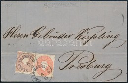 1861 1858-as 10kr II és 1861-es 5kr Levélen / Mixed Franking On Cover 'SZALA-EGERSZEG' - Presburg - Andere & Zonder Classificatie