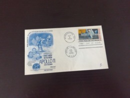 USA 1969 Year Apollo 11 Mission SPACE First Day COVER En L Etat Sur Les Photos - America Del Nord