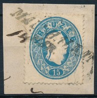 1861 15kr Kivágáson / On Cutting 'MALI=HALLAN' Az Egyik Legritkább Bélyegzés! Ryan, Gudlin: RR - Other & Unclassified