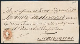 1861 10kr Alul Kimaradt Foglyukkal, Levélen / Perforation Error, On Cover 'BAN. NEUDORF' - Other & Unclassified