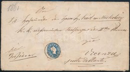 ~1861 15kr Levélen / On Cover 'HODSÁGH' - Vicenza (Olaszország / Italy) (megviselt állapotban) - Otros & Sin Clasificación