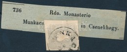 1861 Hírlapbélyeg újságcímzésen / On Newspaper Address 'MUNKÁCS' - Altri & Non Classificati