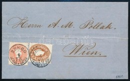 1862 5kr + 10kr Levélen / On Cover 'ZENGG' - 'WIEN' - Otros & Sin Clasificación