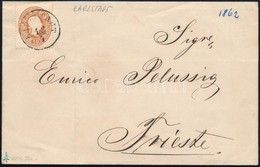 1862 10kr Levélen / On Cover 'KARLSTADT' - 'TRIEST' - Otros & Sin Clasificación