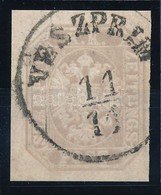 O 1863 Hírlapbélyeg Szürkésibolya / Newspaper Stamp Greyish Violet 'VESZPRIM' Certificate: Strakosch - Autres & Non Classés