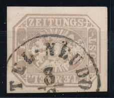 O 1863 Hírlapbélyeg Barnáslila / Newspaper Stamp Brownish Violet '(SAT)TEL-NEUDO(RF)' Certificate: Strakosch - Sonstige & Ohne Zuordnung