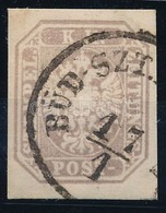 O 1863 Hírlapbélyeg Lilás Szürke / Newspaper Stamp Purple Gray 'BÜD-SZT.(MIHÁLY)' Certificate: Strakosch - Autres & Non Classés