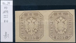 ** 1894 Hírlapbélyeg Újnyomat Vízszintes Pár / Newspaper Reprint Pair. Identification: Strakosch - Autres & Non Classés