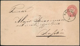 1863 5kr Díjjegyes Boríték / PS-cover 'S.A.ÚJHELY' - Autres & Non Classés