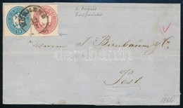 1864 5kr + 10kr Levélen / On Cover 'KÖRMEND' - Pest - Autres & Non Classés