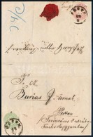 ~1864 1863 3kr + 1864 5kr Vegyes Bérmentesítésű Helyi Levélen / Mixed Franking On Local Cover 'PESTH' - Autres & Non Classés