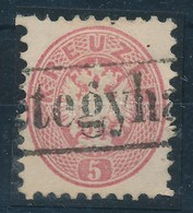 O 1864 5kr Eddig Nem Katalogizált '(Ké)tegyhá(za)' Vasúti Bélyegzéssel / 5kr With Railway Postmark, Not Listed In Catalo - Autres & Non Classés