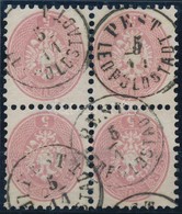 O 1864 5kr Négyestömb / Block Of 4 'PEST LEOPOLDSTADT' Signed: Ferchenbauer - Sonstige & Ohne Zuordnung