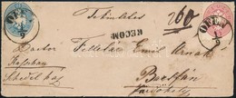 ~1864 5kr + 10kr Ajánlott Levélen / On Registered Cover 'OFEN' - Bártfa - Other & Unclassified