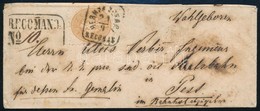 ~1864 15kr Ajánlott Levélen / On Registered Cover 'HERMANNSTADT RECOMAN' - 'PEST RECOMMANDIRT' (hajtóka Hiány / Flag Mis - Otros & Sin Clasificación