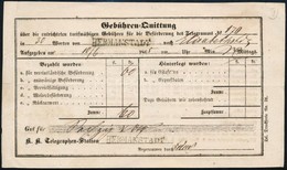 1865 Távirati Díjnyugta / Telegram Fee Receipt 'HERMANSTADT' - Elisabethstadt - Sonstige & Ohne Zuordnung