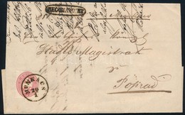 1866 3 X 5kr Ajánlott Levélen (két Hátoldali Bélyeget Bontásnál Szétvágtak / 2 Stamps On The Backside  Cut) / On Registe - Sonstige & Ohne Zuordnung