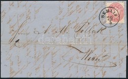 1866 5kr Levélen / On Cover 'SEMLIN' - 'WIEN' - Autres & Non Classés