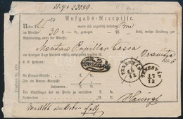1866 Aufgabs Recepisse, 2 Klf Bélyegzéssel / 2 Different  'Temesvár' Cancellation - Autres & Non Classés