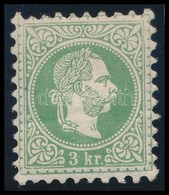 * 1867 3kr Zöld, Friss Darab / Green, Fresh Piece. Certificate: Strakosch - Autres & Non Classés