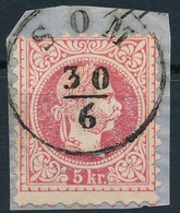 1867 5kr Kivágáson / On Cutting 'SOM' (Gudlin 500 P) - Andere & Zonder Classificatie