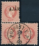 O 1867 5kr Hármastömb / Block Of 3 'POZSONY V.P.' + 'AJÁN(LOTT)' - Autres & Non Classés
