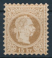 * 1867 15kr Sárgásbarna / Yellowish Brown. Certificate: Steiner - Sonstige & Ohne Zuordnung