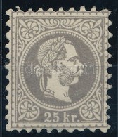 (*) 1867 25kr Sötétlila, Gumi Nélkül / Dark Purple, Without Gum. Certificate: Steiner - Autres & Non Classés
