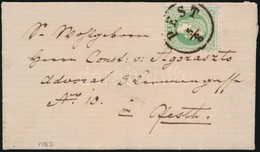 1867 3kr Helyi Levélen / On Local Cover 'PEST' - Other & Unclassified