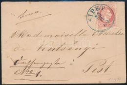 1869 5kr Levélen / On Cover, Kék / Blue 'SIPET' - 'PEST' - Sonstige & Ohne Zuordnung