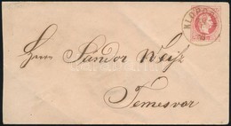 1869 5kr Díjjegyes Boríték / PS-cover 'KLOPODIA'  - 'TEMESVÁR' - Autres & Non Classés