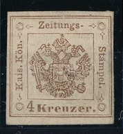 * 1858 Hírlapilleték 4kr Waisenhaus újnyomata 1873 / Newspaper Duty Stamp 4kr Waisenhaus Reprint. Certificate: Strakosch - Other & Unclassified