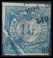 O 1868 Hírlapilleték Bélyeg Látványos Papírránccal / Newspaper Duty Stamp With Paper Crease - Other & Unclassified