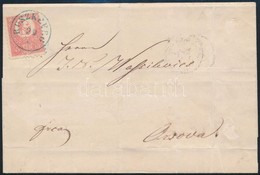 1871 Kőnyomat 5kr Levélen / Mi 3 On Cover, Kék / Blue 'RUSZKBERG' - 'KARANSEBES' - 'ALT-ORSOVA' Certificate: Glatz - Andere & Zonder Classificatie