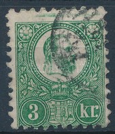 O 1871 Réznyomat 3kr Látványos Lemezhibával / Mi 9 Plate Variety - Sonstige & Ohne Zuordnung