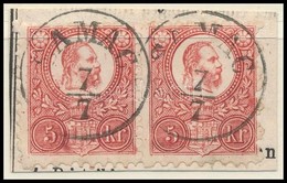 1871 Réznyomat 5kr Pár Kivágáson / Mi 10 Pair On Cutting 'SAMAC' - Autres & Non Classés