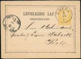 1871 Díjjegyes Levelezőlap / PS-card 'Ó BÉBA' - 'PEST' - Altri & Non Classificati