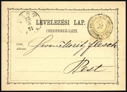 1871 2kr Díjjegyes Levelezőlap / PS-card 'MOZGÓ POSTA / TEMESVÁR 4' - Pest - Autres & Non Classés