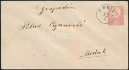 ~1872 5kr Díjjegyes Boríték / 5kr PS-cover Kék / Blue 'UDBINA' - 'GOSPIC' Sign: Bánfalvy - Autres & Non Classés