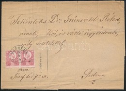 1872 Réznyomat 2 X 5kr 2. Súlyfokozatú Távolsági Levélen / Mi  2 X 10 On 2nd Weight Class Domestic Cover 'VADKERT PEST M - Sonstige & Ohne Zuordnung