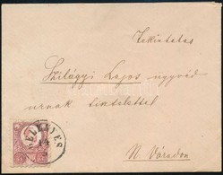 1872 Réznyomat 5kr Levélen / Mi 10 On Cover 'BELÉNYES' - Nagyvárad - Sonstige & Ohne Zuordnung