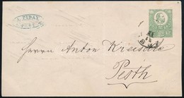 1872 3kr Díjjegyes Boríték Helyi Levélként / PS-cover As Local Cover 'PEST' - Autres & Non Classés