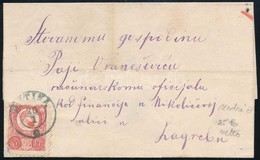 1874 Réznyomat 5kr Levélen / Mi 10 On Cover, Kék / Blue 'KUTINA' - Zagreb - Altri & Non Classificati