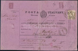 1874 Postautalvány Távirat útján Réznyomat 15kr Bérmentesítéssel / PS-telegramm Money Order With 15kr Franking 'NAGY-SOM - Autres & Non Classés