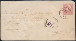 1875 Réznyomat 5kr Pár 5kr Díjjegyes Borítékon Ajánlott Levélként / Mi 10 Pair  On 5kr PS-cover As Registered Cover 'BEL - Autres & Non Classés