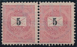 ** 1898 5kr Pár 11 1/2 Fogazással (100.000) / Mi 44 Y Pair With 11 1/2 Perforation - Autres & Non Classés