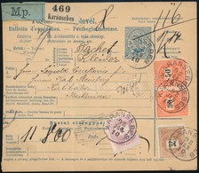 1898 Csomagszállító 114kr Bérmentesítéssel / Parcel Card 'KARANSEBES' - Bukowina - Other & Unclassified
