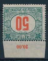 ** 1915 Pirosszámú Zöldportó ívszéli 50f Fordított értékszámmal és ívszéli összegzési Számmal / Postage Due Mi 65 With I - Andere & Zonder Classificatie