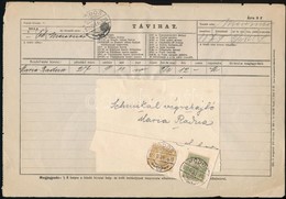 1901 Távirat 6f és 60f Bérmentesítéssel / Telegram 'MÓDOS' - Maria Radna - Autres & Non Classés